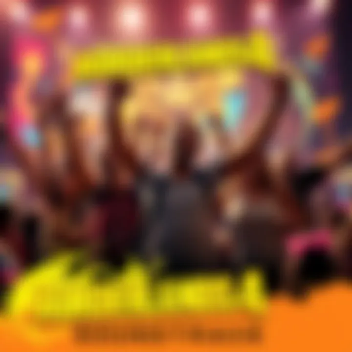 Fans celebrating the upcoming Borderlands 4 soundtrack with colorful graphics and game elements in the background