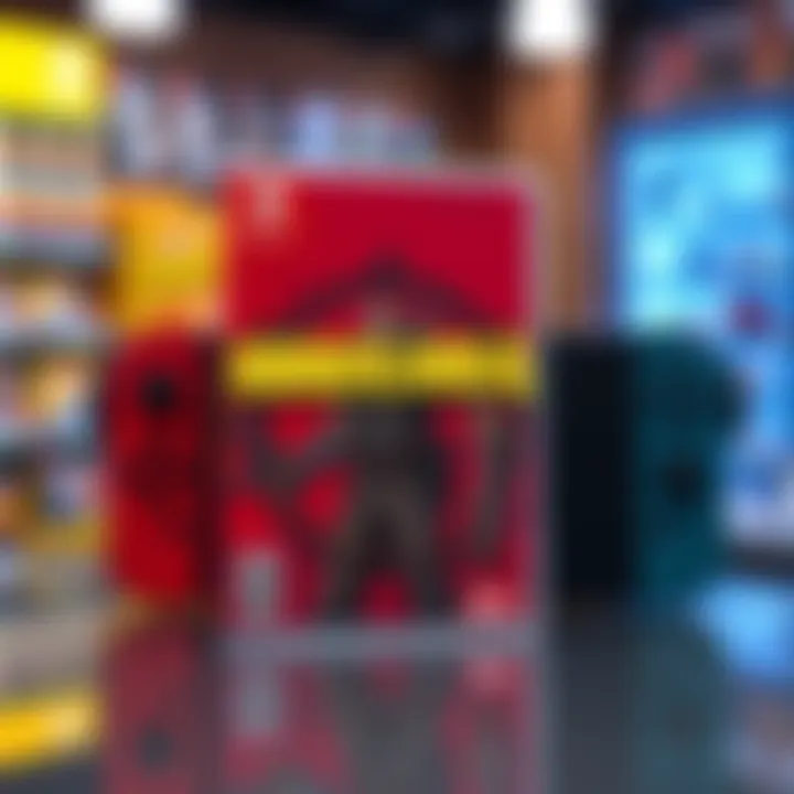 Physical copy of Borderlands 4 for Switch 2 displayed in a store setting