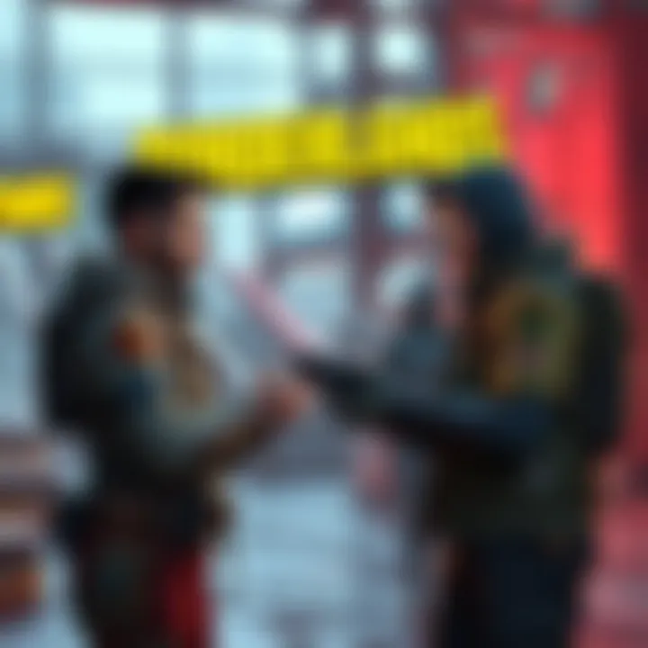 Two gamers discussing playthrough choices in a Borderlands multiplayer session