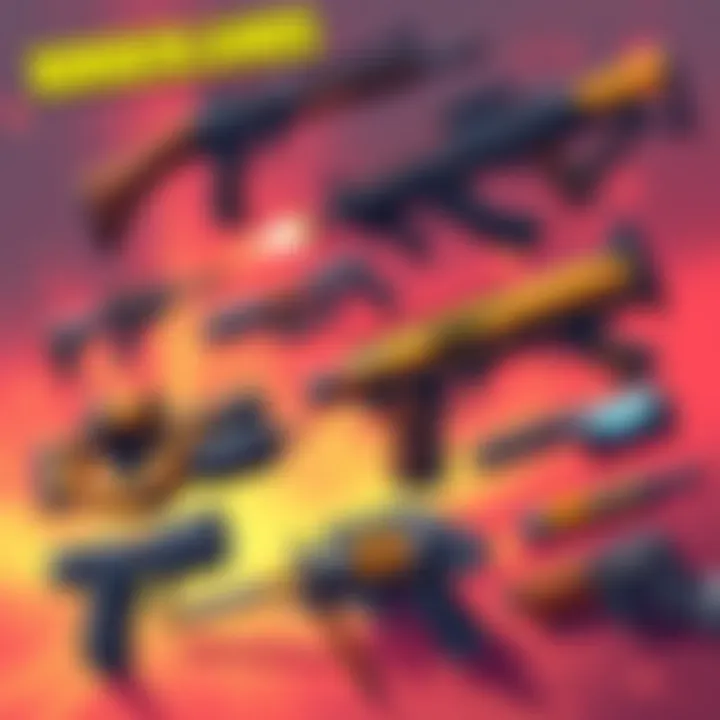 An illustration showcasing various weapons from Borderlands, highlighting unique designs and features that players feel need improvements.