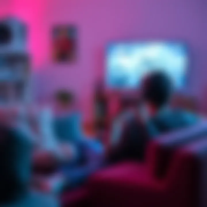 A gamer sitting on a couch looking bored while playing a game, with a controller in hand and a TV showing a dull gaming screen.