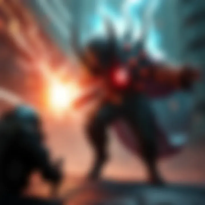 A player facing off against the character Higgs in a dramatic battle scene with energy effects and an intense atmosphere