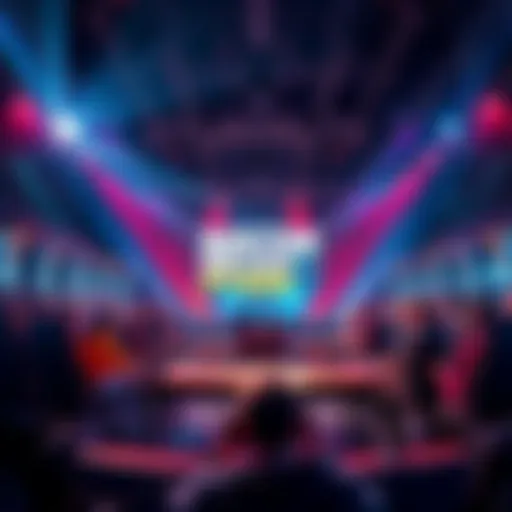 A thrilling esports match at the Boston Major Groups Stage showcasing teams competing intensely on stage.