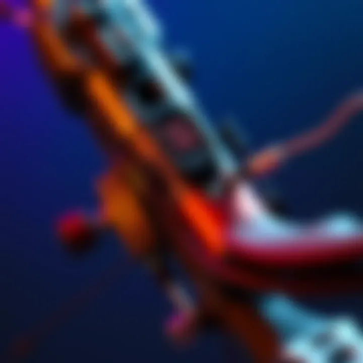 A close-up of a bow with various stats displayed, showing potential modifications and enhancements for better performance.