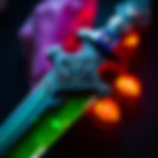 A close-up of the new Box Cutter Dagger skin inspired by a charm, showcasing its unique design features.