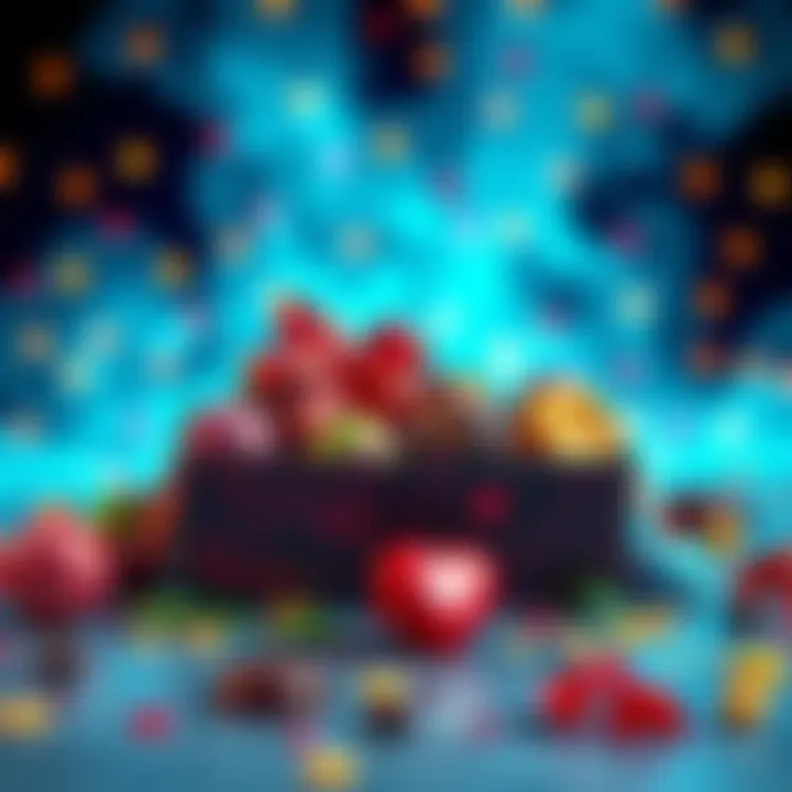 A colorful box of chocolates representing different challenges in the game Romeo is a Deadman