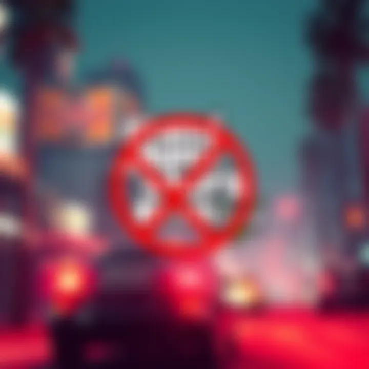 A graphic showing a crossed-out GTA6 logo with dollar signs and protest symbols representing consumer rights
