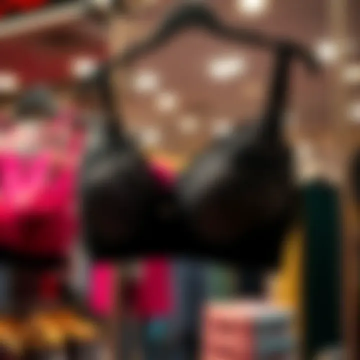 A stylish bra on display at Torrid, reminiscent of Until Dawn's gaming style, highlighting size availability issues.