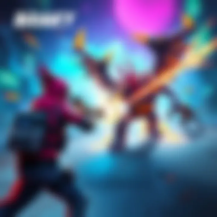 A player character preparing to strike Brachy, showcasing its dodging movements in a vibrant gaming environment.