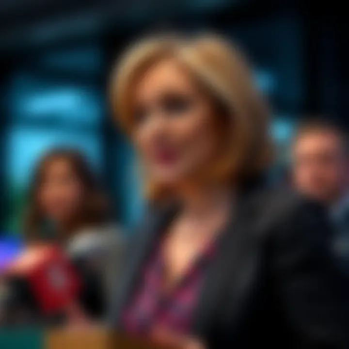 Helen Purnell, the new leader of Bracknell Forest Council, speaks at a press conference about women's safety.