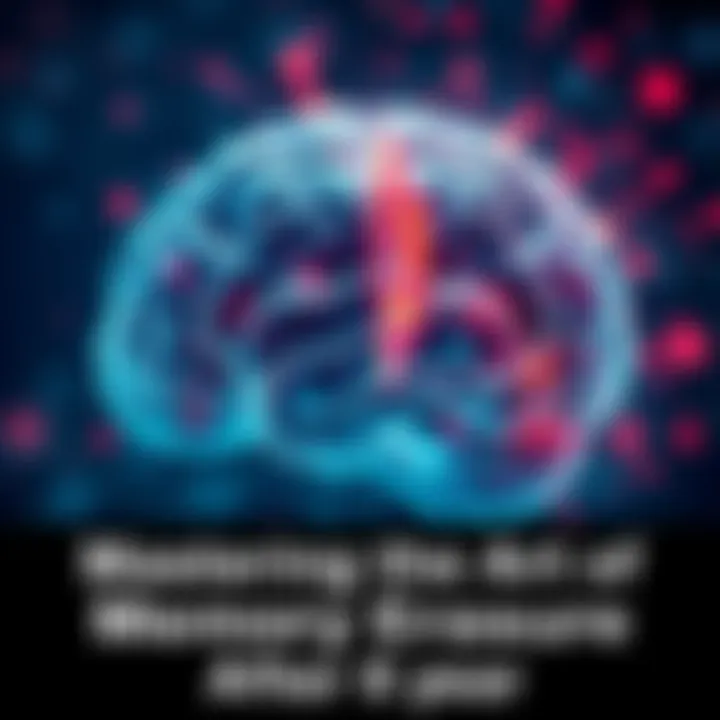 An illustration of a human brain with sections fading away, symbolizing memory erasure techniques,