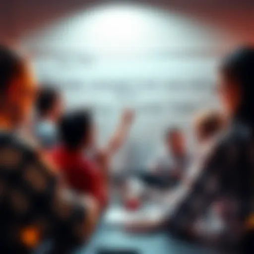 A group of people discussing and writing name ideas on a whiteboard for a new character