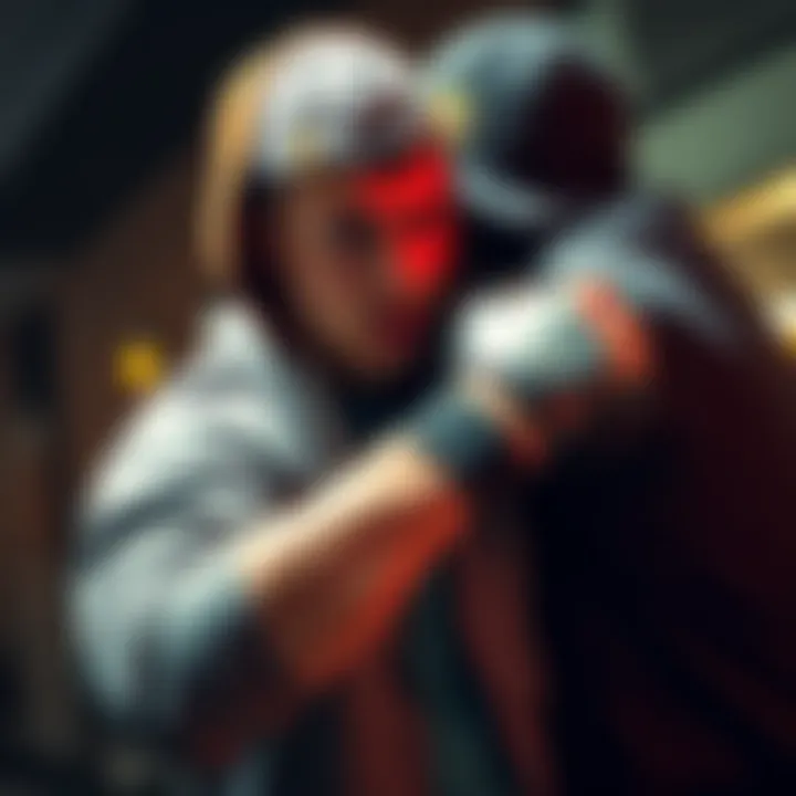 Brandon Buckingham fights back against a robber after being sucker punched, showing strength and determination.