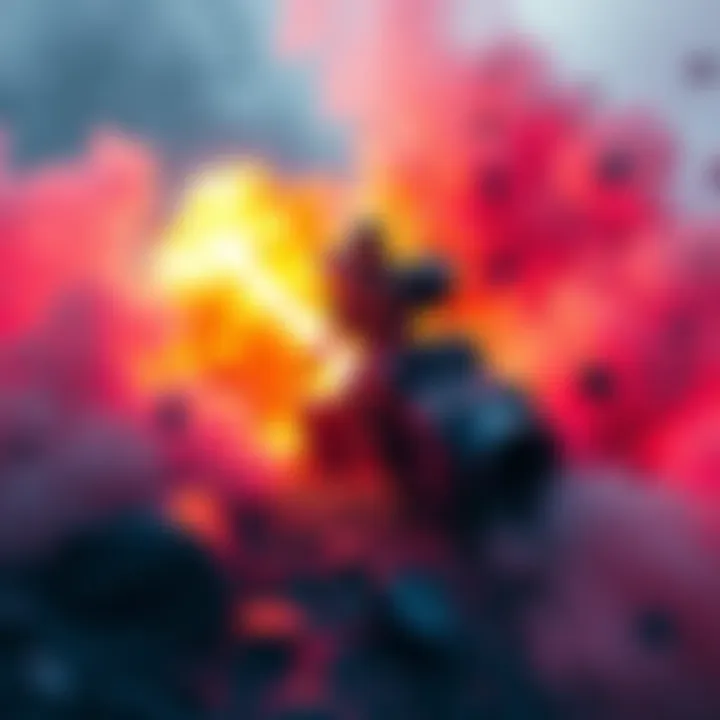 A depiction of a Breach Drill with smoke and debris around it, showing its limited impact during gameplay.