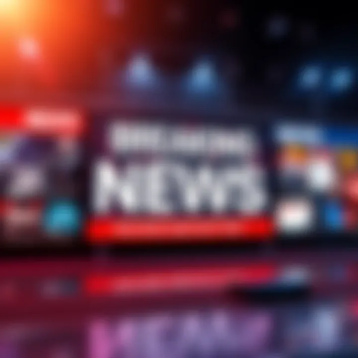 A news bulletin board displaying today's major events and headlines.