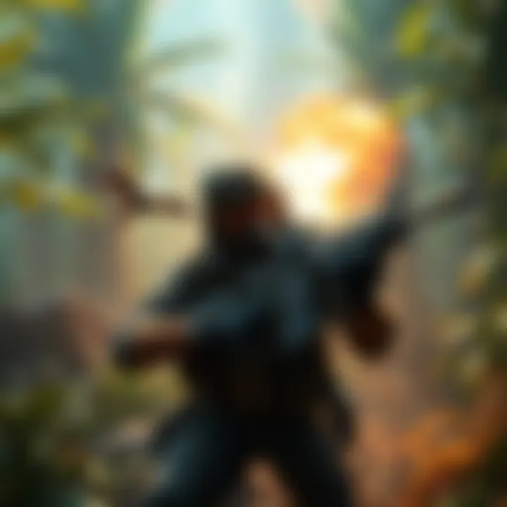 Game improvements in Breakpoint A soldier character from Breakpoint engaging in combat with advanced AI enemies in a jungle setting