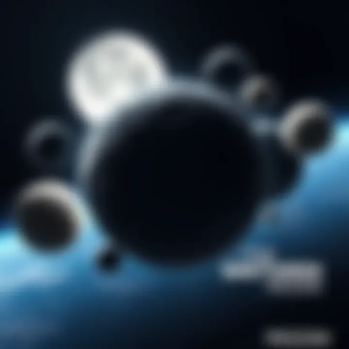 The Brethren moons gather in space, showing their distinct features and sizes, with Earth visible in the background, hinting at their interest in human colonies.