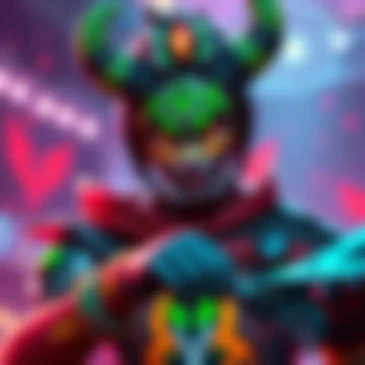 Briar Skin Character A character showcasing the new Briar skin with vibrant colors and unique design features, ready for action in a gaming environment.