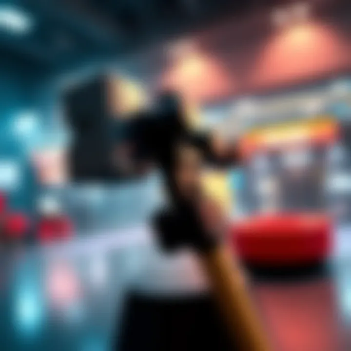 A detailed view of the Brickhammer weapon showcasing its strong design and features, emphasizing its versatility for different builds in a game setting.
