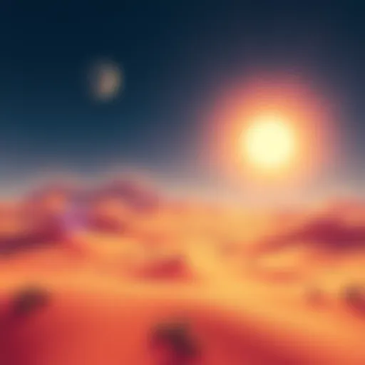A bright desert map causing eye strain for players, with glaring sunlight and limited visibility