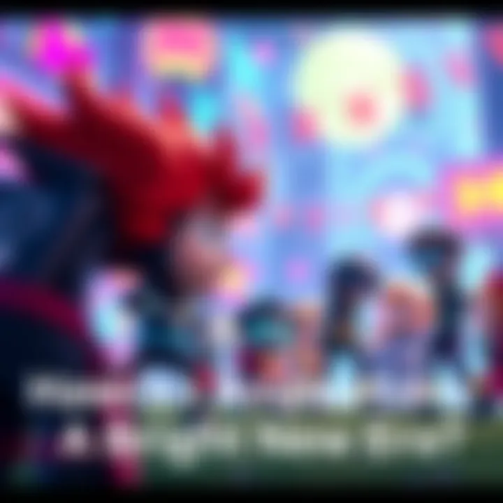 A colorful scene showcasing bright animated characters in a vibrant setting, highlighting the new animation style of Havok.