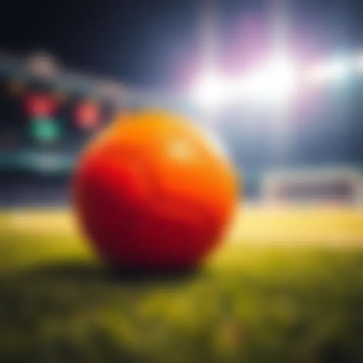 A brightly colored sports ball against a blurred background, illustrating tracking difficulties for players