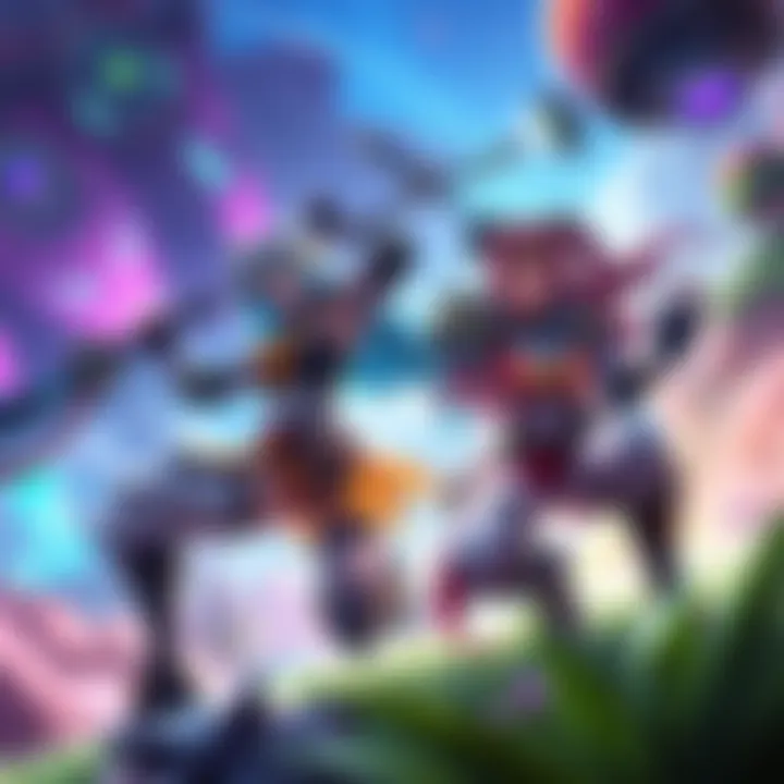 Brigitte and Mizuki in Action A gaming scene showing Brigitte and Mizuki as support heroes in a colorful environment, highlighting teamwork and strategy in gameplay.