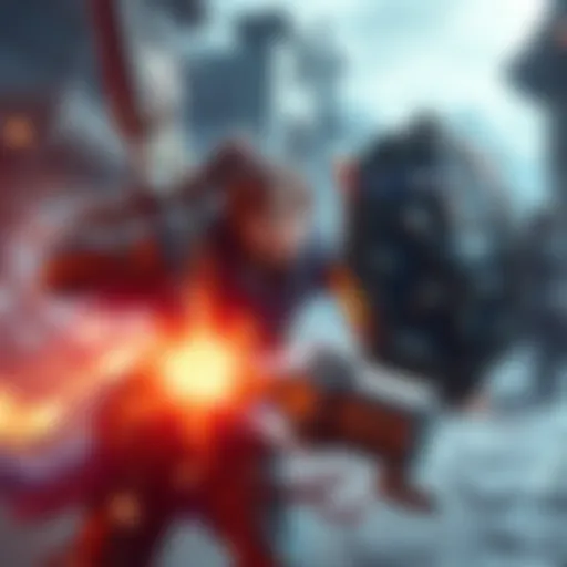 A player controlling Brigitte, a character with a shield and hammer, engaging in combat while healing teammates in a game environment