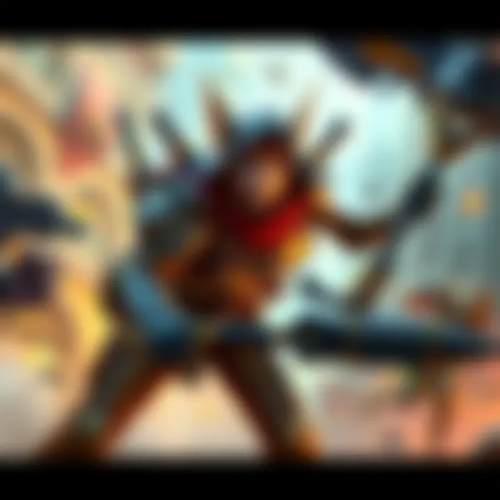 Brigitte in Action Brigitte, a support character, struggles amid chaotic gameplay, surrounded by new heroes and challenges, showcasing her defensive stance and healing ability.