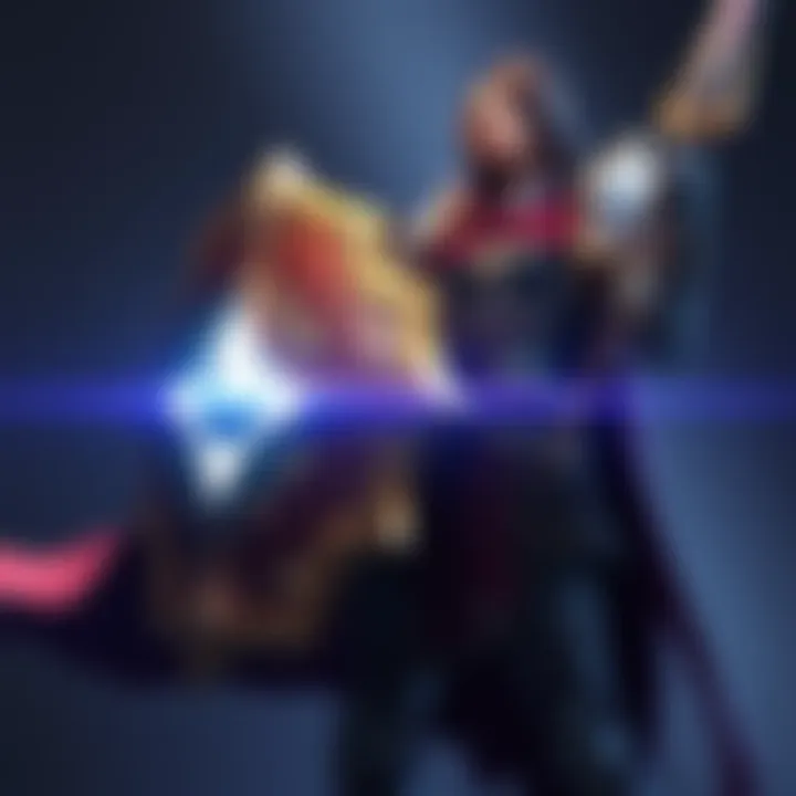 Brigitte's Paladin skin shows a bright shield next to a dim flail, highlighting the brightness difference.