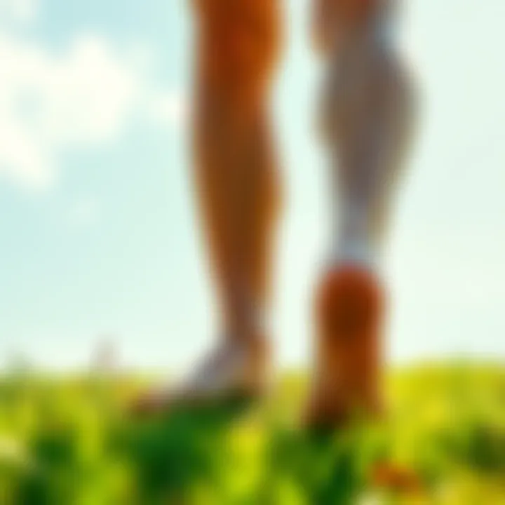 Bro_Hanz0 stands barefoot on grass, enjoying the fresh air and sunlight, promoting a connection with nature.