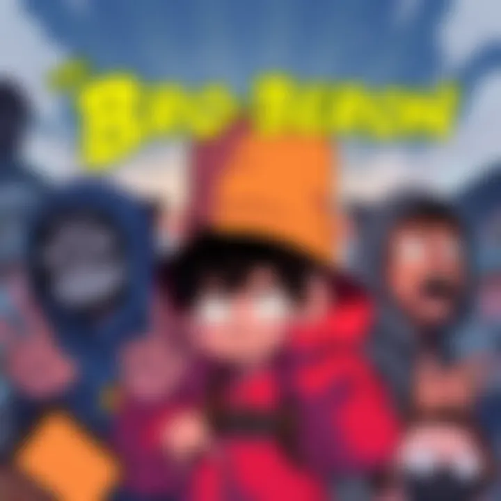 Comic cover featuring Bro-beron characters Illustration of Bro-beron characters blending humor and serious themes, surrounded by comic-style elements.