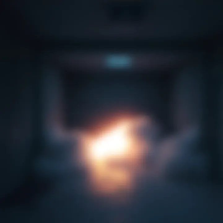 A dimly lit room with walls closing in, representing the broken state of the Randomly Inescapable Room and its impact on players.