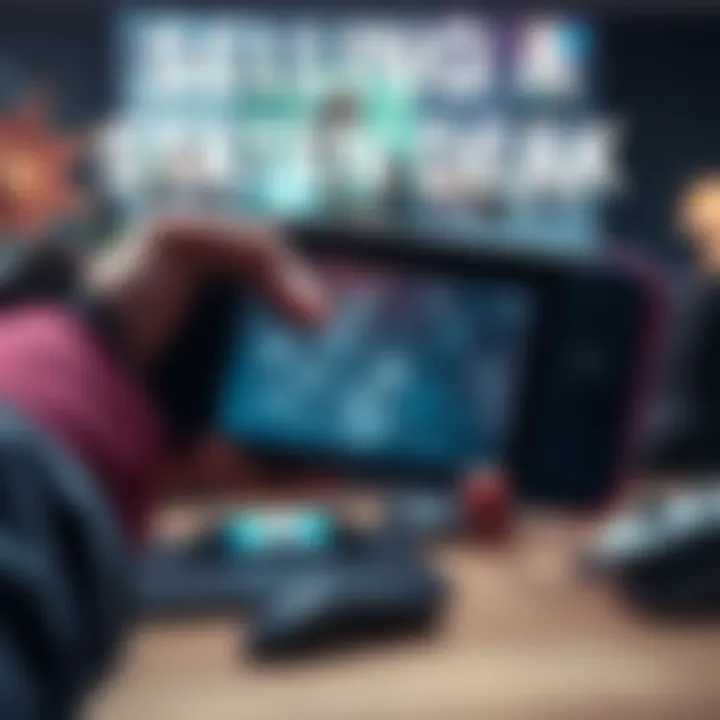 A person holding a broken Steam Deck with a cracked screen, evaluating its condition for sale.