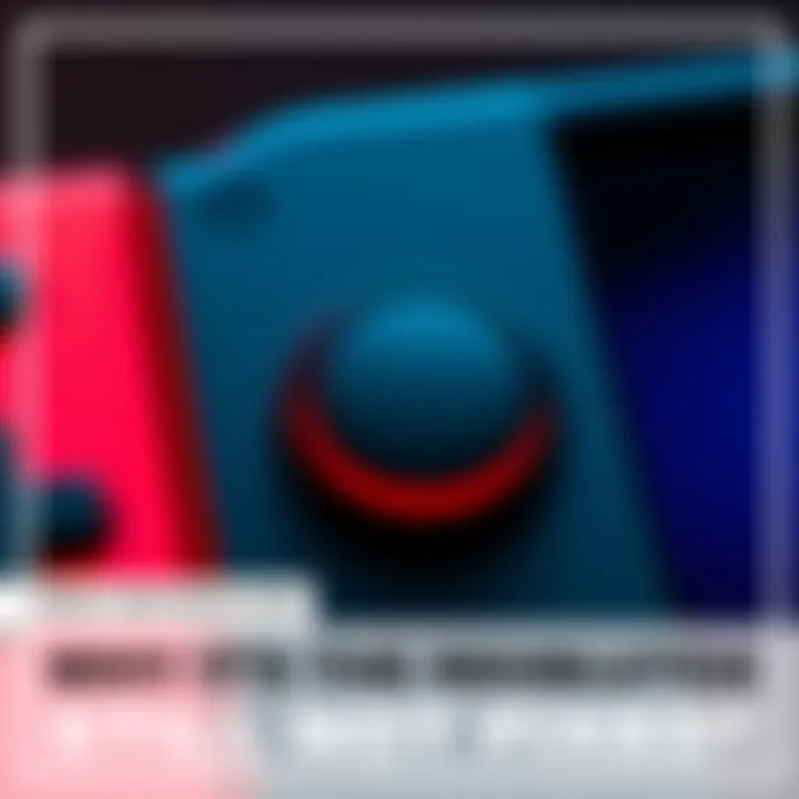 A close-up of a Nintendo Switch showing a malfunctioning reload button, highlighting player frustration.