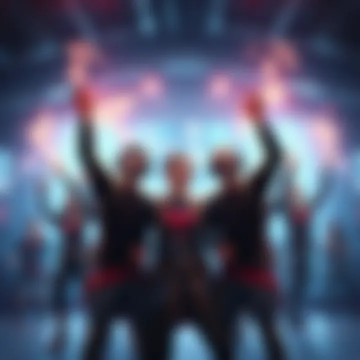 A group of bronze players joyfully celebrating in a game setting after a gameplay update, showcasing their excitement about improved balance.