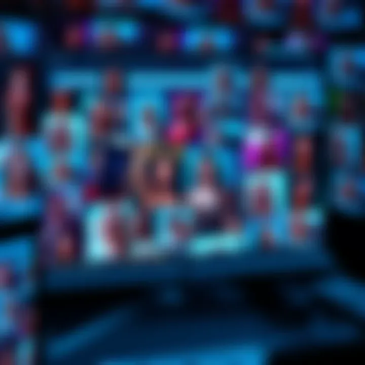 A computer screen displaying numerous open tabs filled with photos of beautiful girls, showing clutter and digital overload.