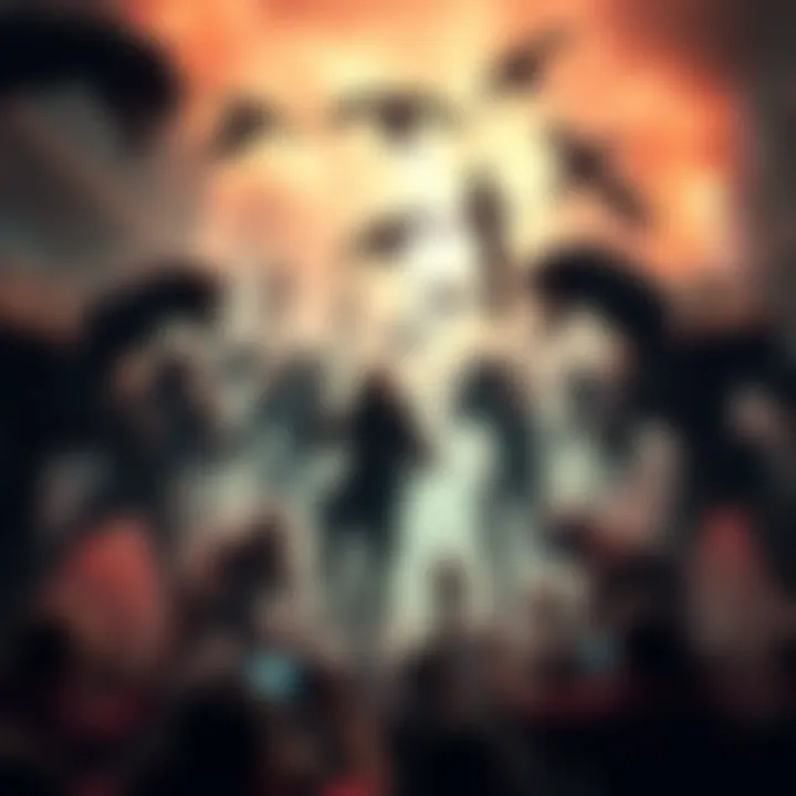 A chaotic scene depicting a gamer losing their entire community to a swarm of plague juggernauts and ferals in nightmare mode gameplay.