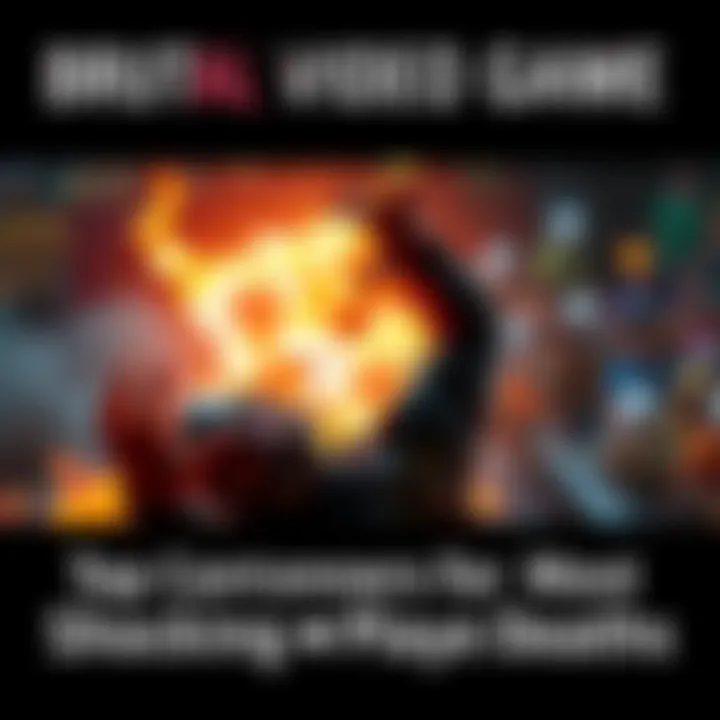 Brutal Video Game Death A dramatic scene showing a character dying in a video game, highlighting the shocking moment and the emotional impact on players.