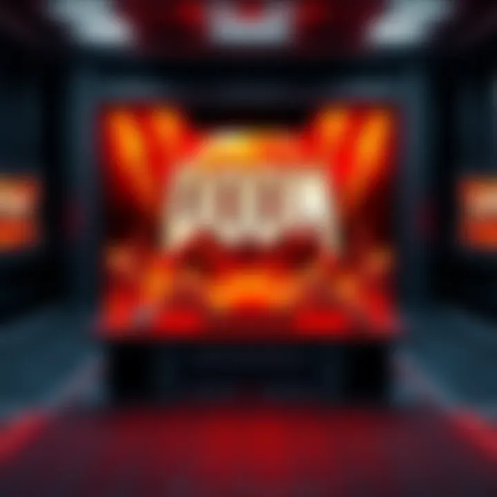 A Steam Deck displaying the Brutal Doom game with action graphics