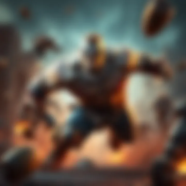 Brute Character in Action A powerful brute character charging through a game setting, displaying immense strength and intensity.