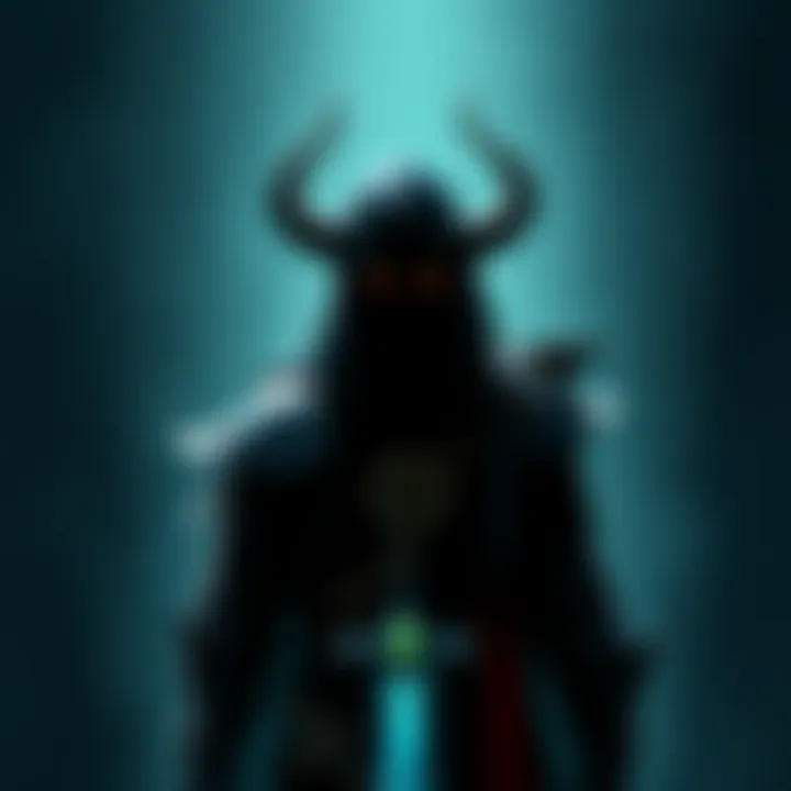 Brûz standing in shadows, looking distressed after betraying the Bright Lord