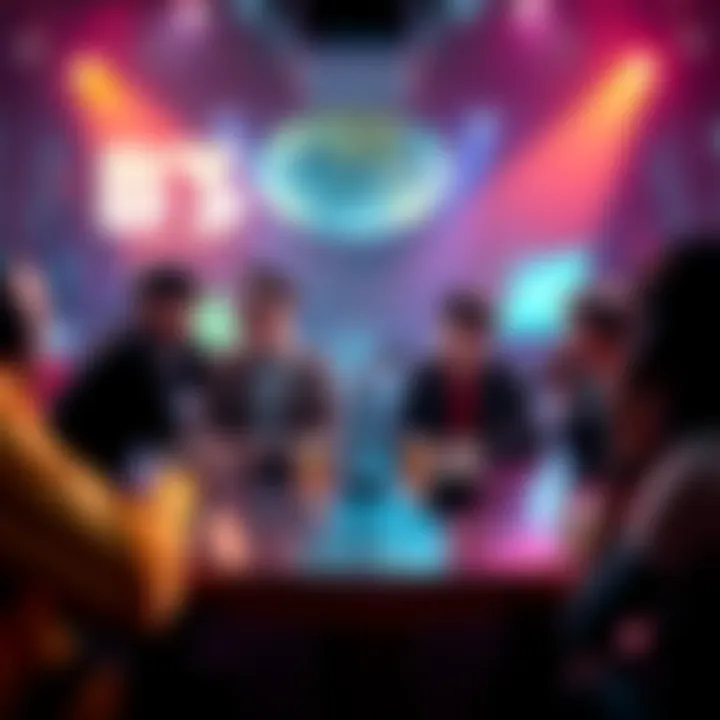 A visual representation of BTS members from the podcast discussing their experiences and insights.