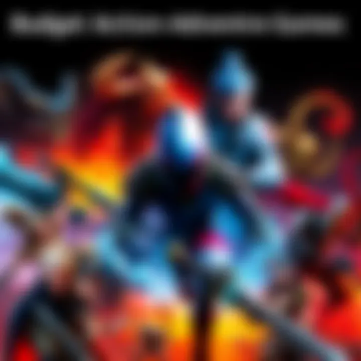 A collage of low-cost action-adventure games including Hades, Hollow Knight, and Darksiders, showcasing their unique art styles.