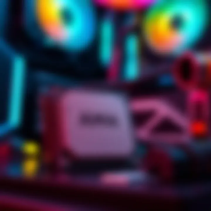 A close-up of a budget-friendly AM4 CPU sitting beside a gaming PC setup, showcasing an R5 3600 processor and a 5070 GPU.
