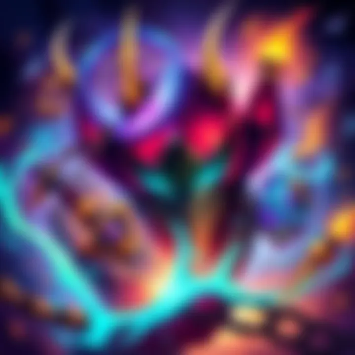 A vibrant illustration of a budget-friendly Face Hunter deck setup, showcasing colorful cards and dynamic gameplay elements, representing the Lost World of Un'Goro expansion.