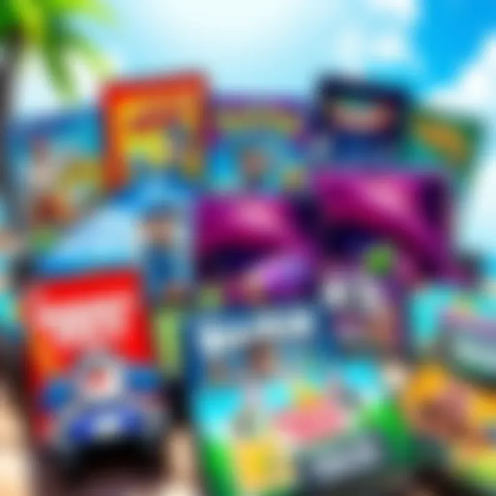 Budget-Friendly Games A colorful selection of video game covers featuring various genres like adventure and puzzle, illustrating affordable games available this summer.