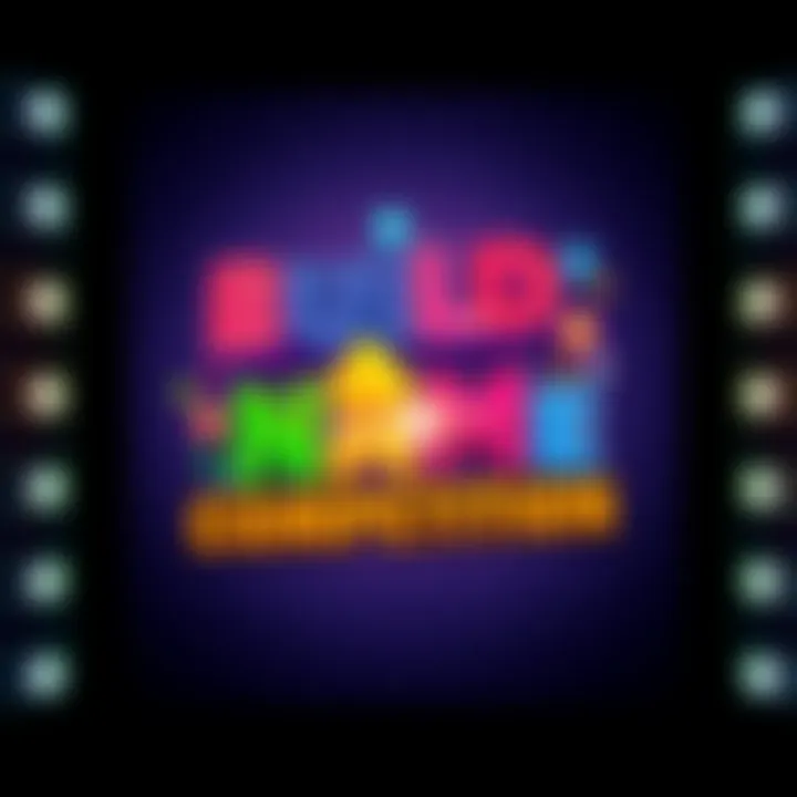 Build Your Name Competition Logo A vibrant logo for the Build Your Name Competition featuring colorful letters and elements representing creativity.