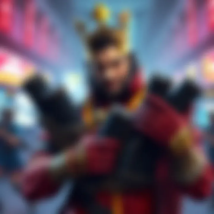 A character known as Bullet King holding multiple magazines, showcasing his extra magazine size talent in a gaming environment