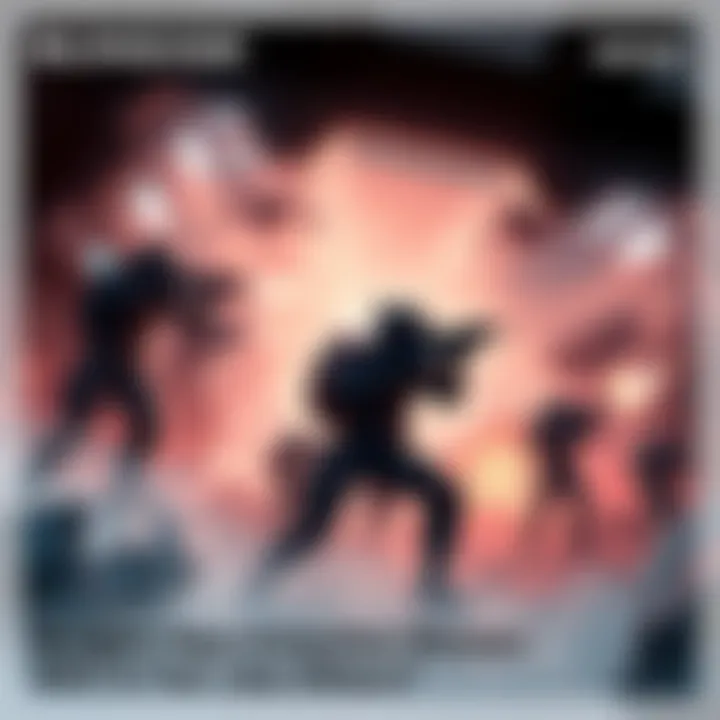 Artwork showcasing an extraction shooter scene with characters battling in a futuristic environment